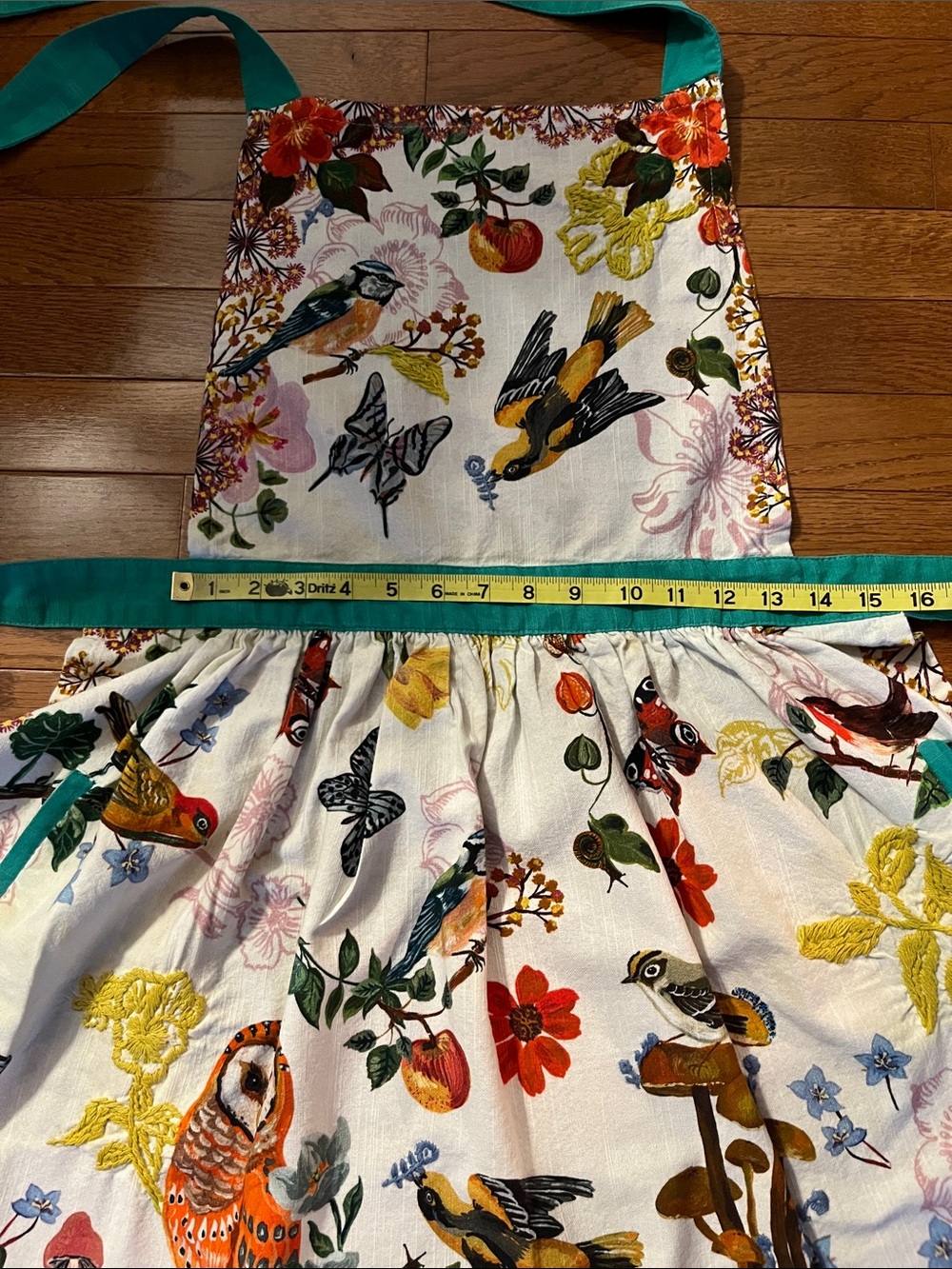 Anthro Nathalie Lete Botanical Bird Print Embroidered Apron - Picture 14 of 16
